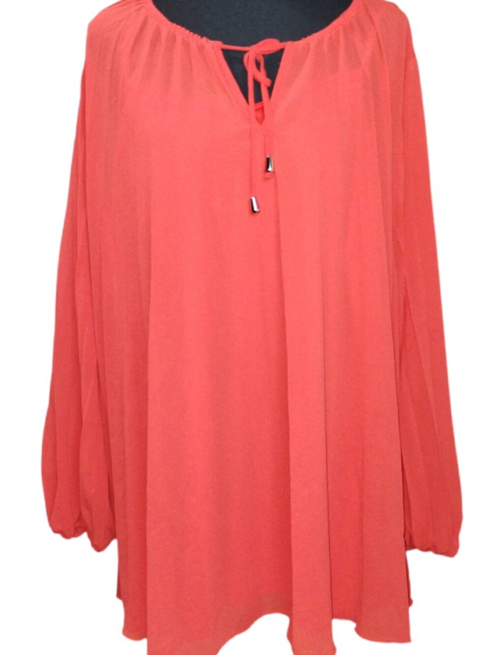 Cato's 22/24W Women's Coral Long Sleeve Blouse